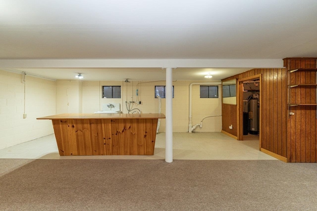 10999 Orkney Grade, Mount Jackson, VA 22842 - kitchen with light colored carpet and concrete block wall