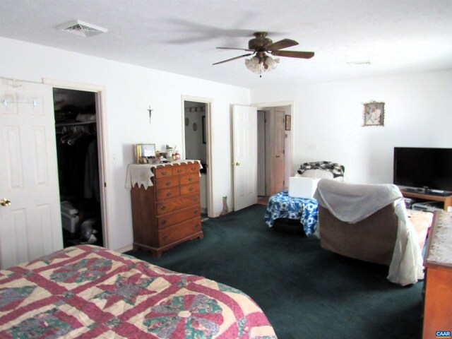 238 My Way, Amherst, VA 24521 - carpeted bedroom with a ceiling fan and a closet