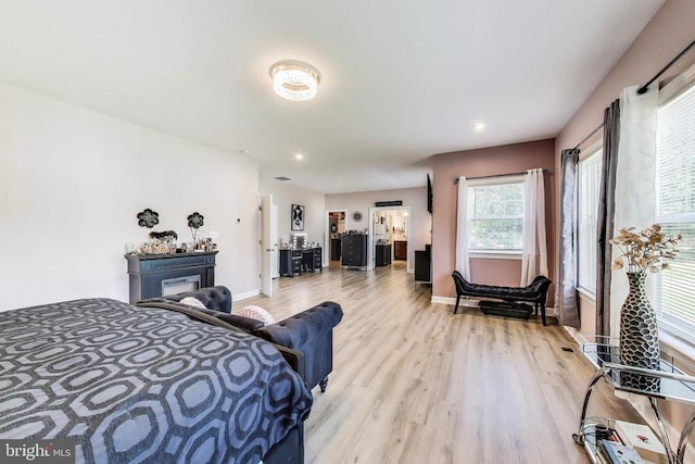 13001 Wipple Ct, Fredericksburg, VA 22407 - bedroom with light wood-style flooring and recessed lighting
