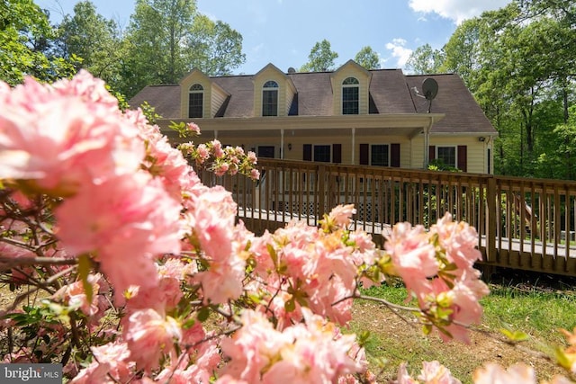 exterior space featuring a deck