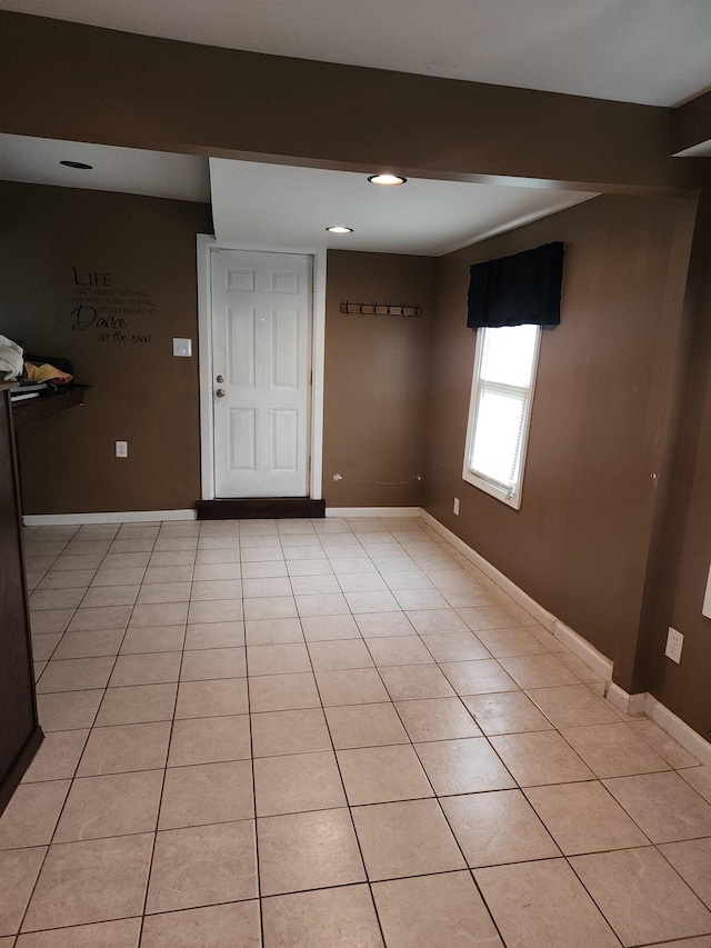 1111 Maple St, Staunton, VA 24401 - unfurnished room with light tile patterned flooring and recessed lighting