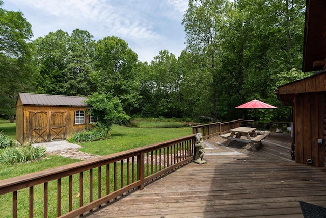 35 Bottom Rd S, Raphine, VA 24472 - deck with a storage unit and a yard