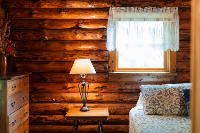 35 Bottom Rd S, Raphine, VA 24472 - living area featuring log walls