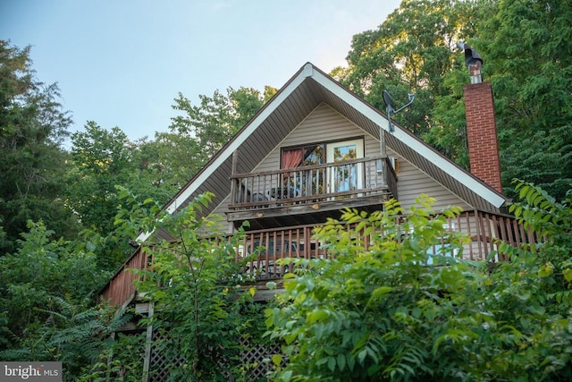 1076 Overlook Dr, Rileyville, VA 22650 - rear view of property featuring a chimney