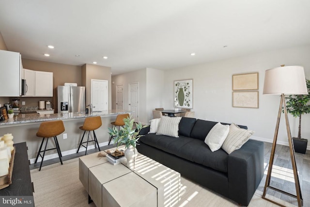 115 Rae Ct, Luray, VA 22835 - living room with recessed lighting and light wood-type flooring