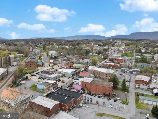 bird's eye view of a mountain backdrop