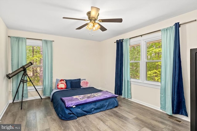 1905 Artillery Ridge Rd, Fredericksburg, VA 22408 - bedroom featuring wood finished floors, baseboards, and ceiling fan