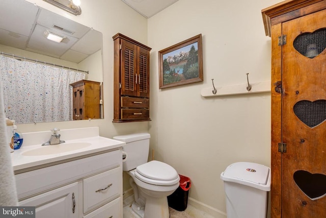 145 Colwood Dr, Rileyville, VA 22650 - bathroom with vanity, toilet, baseboards, and visible vents