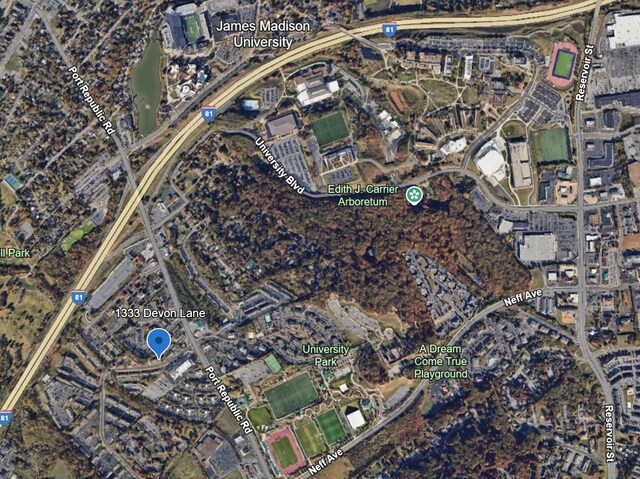 1333 Devon Ln, Harrisonburg, VA 22801 - aerial view of property's location