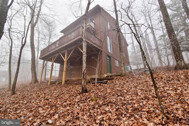 exterior space with a wooden deck