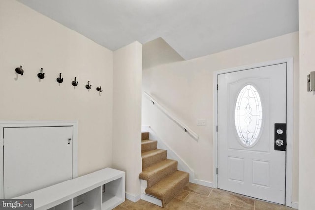 foyer featuring stairway