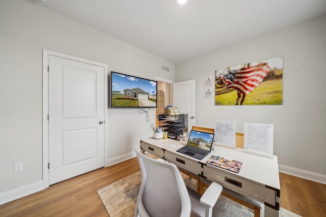 14767 Green View Dr, Elkton, VA 22827 - office with light wood finished floors, baseboards, and visible vents
