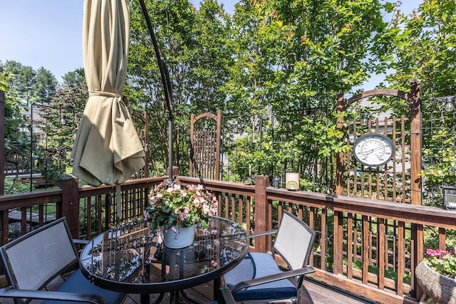 21 Spring View Dr, Staunton, VA 24401 - wooden terrace with outdoor dining area