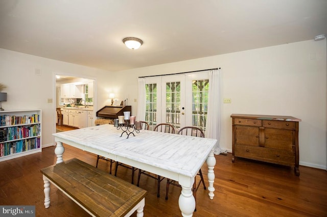 302 Gold Valley Rd, Locust Grove, VA 22508 - dining area featuring wood finished floors, french doors, and baseboards