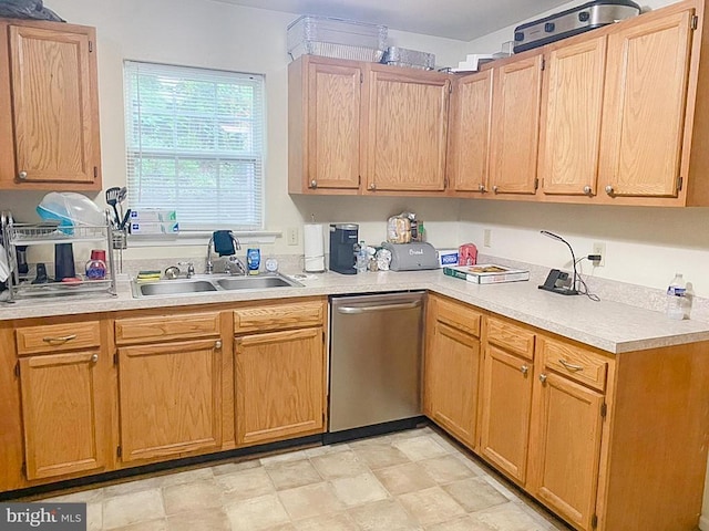 988 Towne Ln, Charlottesville, VA 22901 - kitchen with dishwasher, a sink, and light countertops