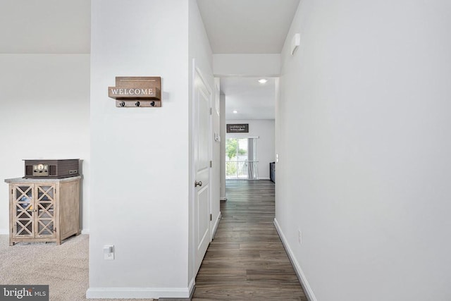 35439 Eagle Crest Ct, Locust Grove, VA 22508 - hall with baseboards, recessed lighting, and wood finished floors