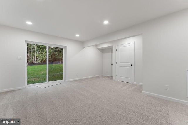 5831 Stubbs Bridge Rd, Mineral, VA 23117 - unfurnished bedroom featuring carpet, baseboards, recessed lighting, and access to exterior