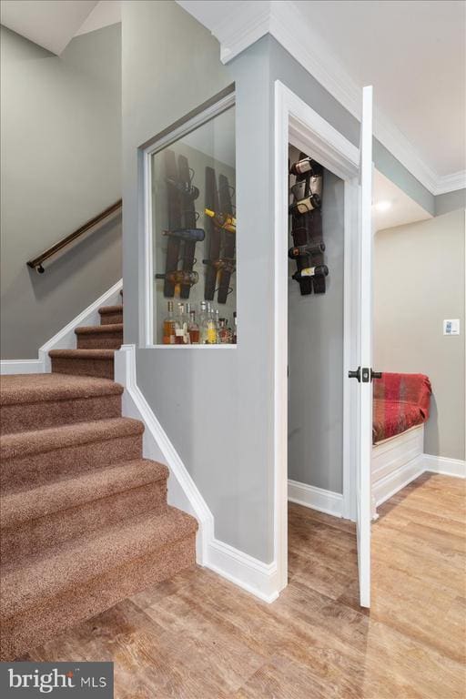 519 Cardinal Ln, Warrenton, VA 20186 - stairway featuring wood finished floors