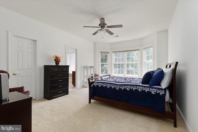 519 Cardinal Ln, Warrenton, VA 20186 - bedroom featuring light carpet and ceiling fan