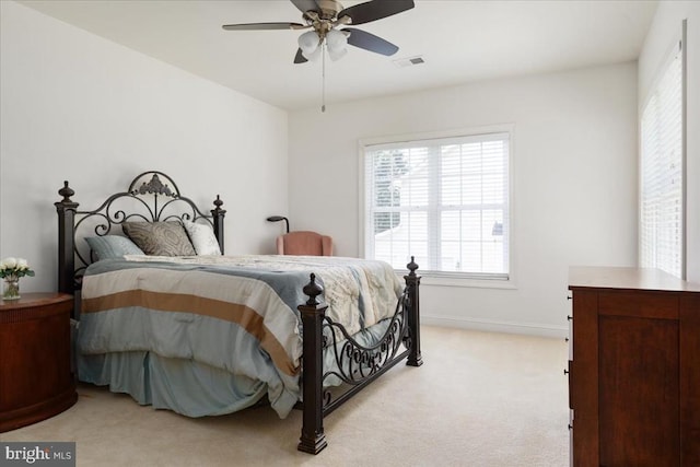 519 Cardinal Ln, Warrenton, VA 20186 - bedroom featuring carpet, multiple windows, and a ceiling fan