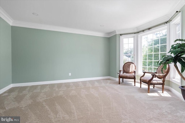 519 Cardinal Ln, Warrenton, VA 20186 - living area featuring crown molding and light colored carpet
