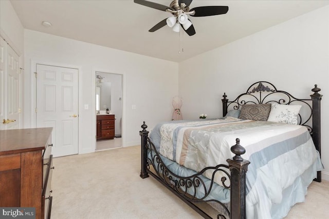 519 Cardinal Ln, Warrenton, VA 20186 - bedroom with light carpet and a ceiling fan