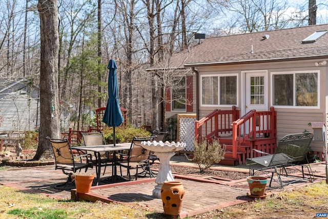 609 Jefferson Dr, Palmyra, VA 22963 - wooden deck featuring a patio