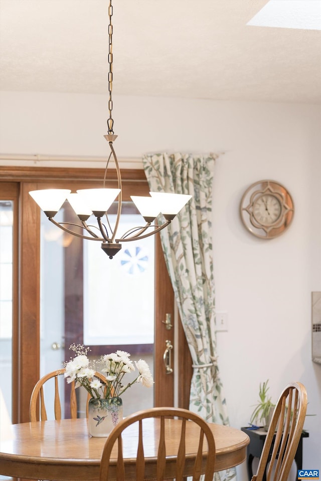 609 Jefferson Dr, Palmyra, VA 22963 - dining space with a chandelier