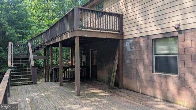 400 Laurel Dr, Madison, VA 22727 - wooden terrace with stairs