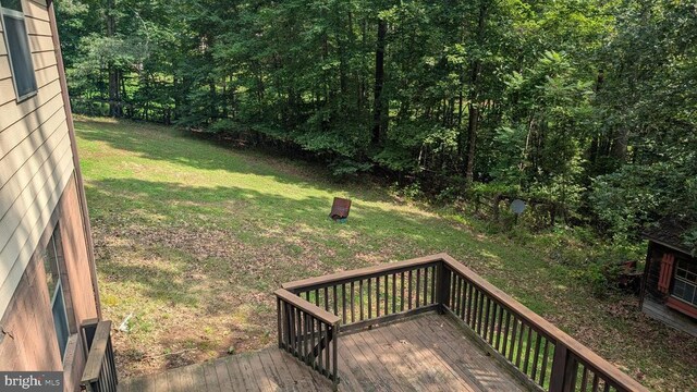 400 Laurel Dr, Madison, VA 22727 - view of green lawn featuring a wooden deck