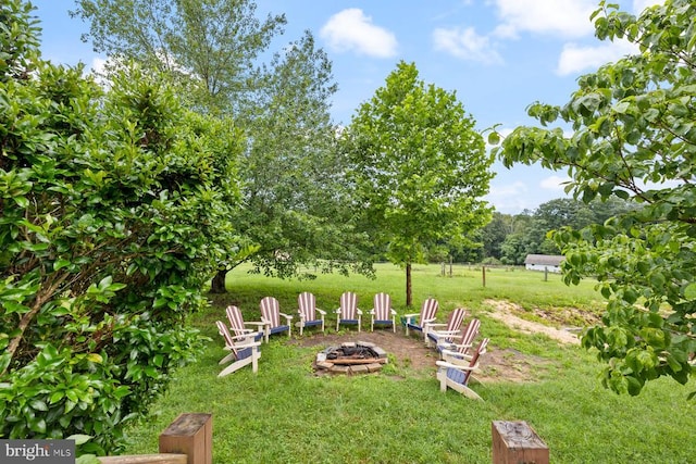 13001 Country View Ln, Amissville, VA 20106 - view of grassy yard with a fire pit