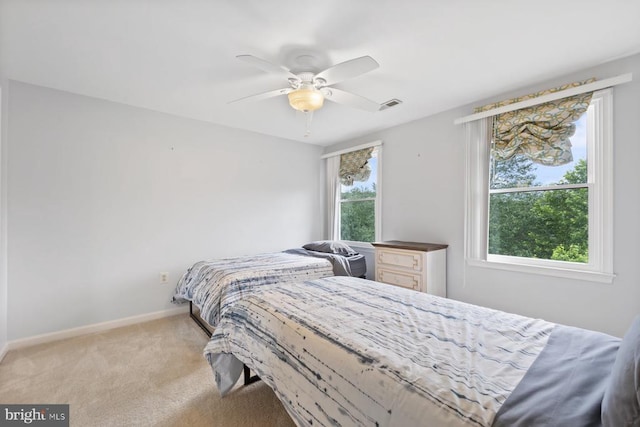 13001 Country View Ln, Amissville, VA 20106 - bedroom with light carpet and ceiling fan