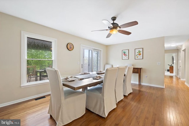 13001 Country View Ln, Amissville, VA 20106 - dining space with hardwood / wood-style flooring and a ceiling fan