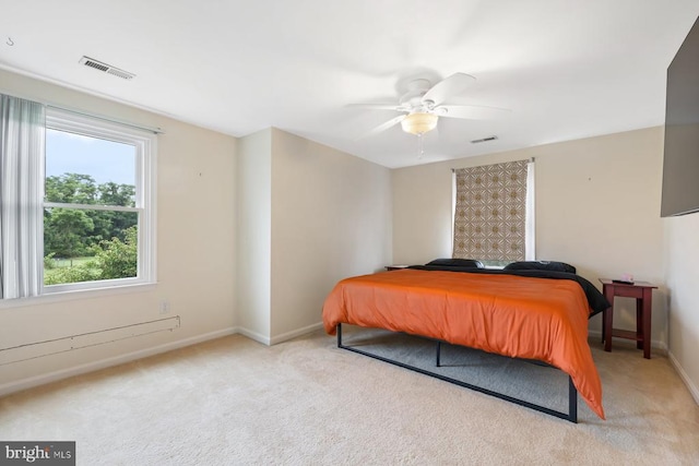 13001 Country View Ln, Amissville, VA 20106 - bedroom with light carpet and ceiling fan