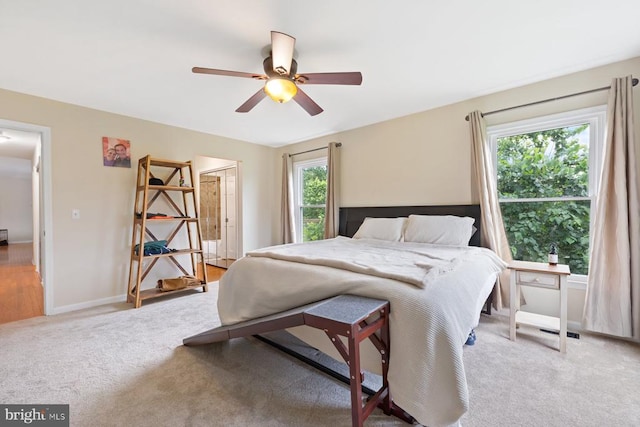 13001 Country View Ln, Amissville, VA 20106 - bedroom featuring multiple windows, carpet floors, and ceiling fan