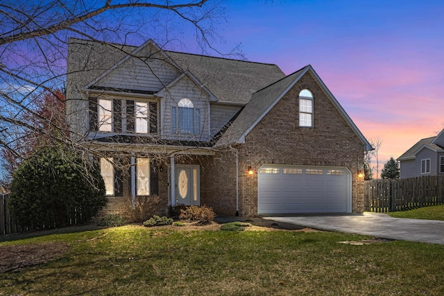 30 Sir Robin Rd, Waynesboro, VA 22980 - view of front of home featuring concrete driveway, a garage, brick siding, and roof with shingles