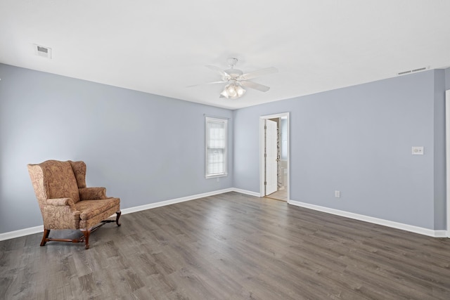30 Sir Robin Rd, Waynesboro, VA 22980 - unfurnished room with dark wood finished floors, baseboards, and a ceiling fan
