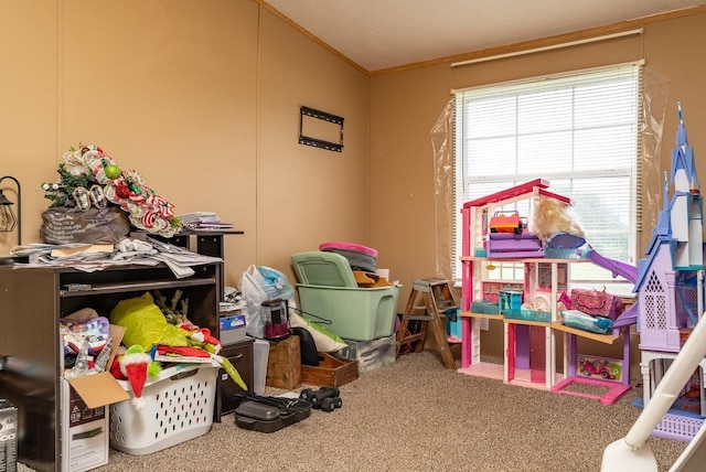 3930 Williams Ln, Elkton, VA 22827 - rec room featuring carpet and crown molding