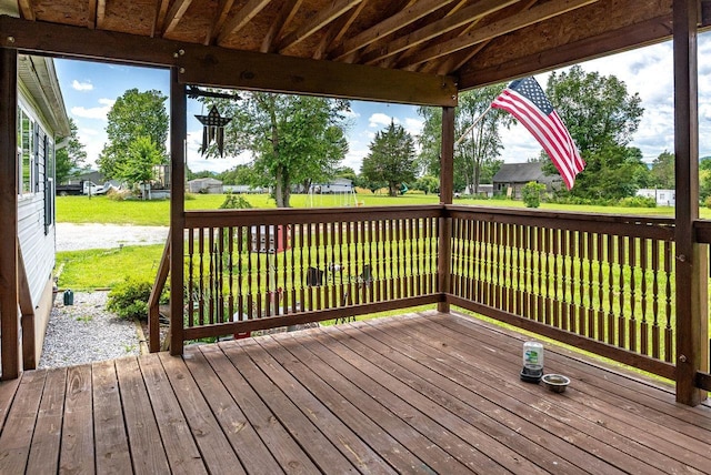 3930 Williams Ln, Elkton, VA 22827 - wooden terrace featuring a lawn