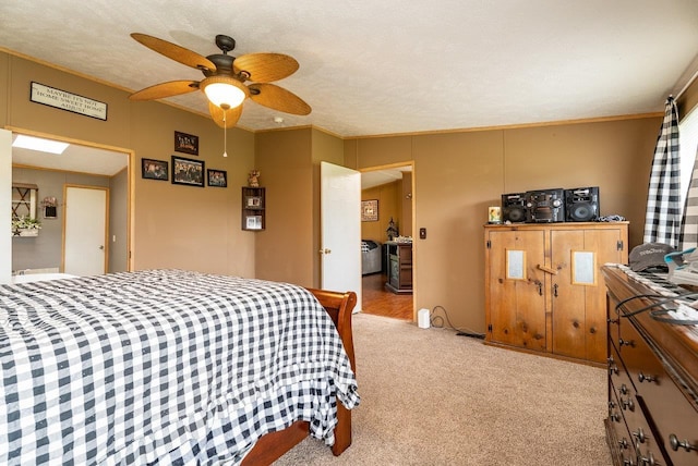 3930 Williams Ln, Elkton, VA 22827 - bedroom with light colored carpet and a ceiling fan