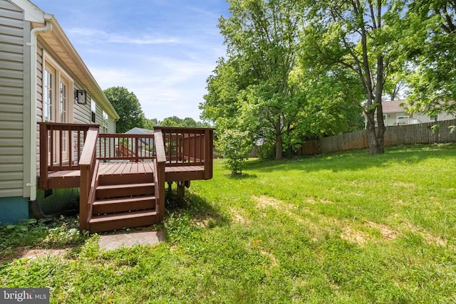 7306 Pullen Dr, Fredericksburg, VA 22407 - view of yard with a deck