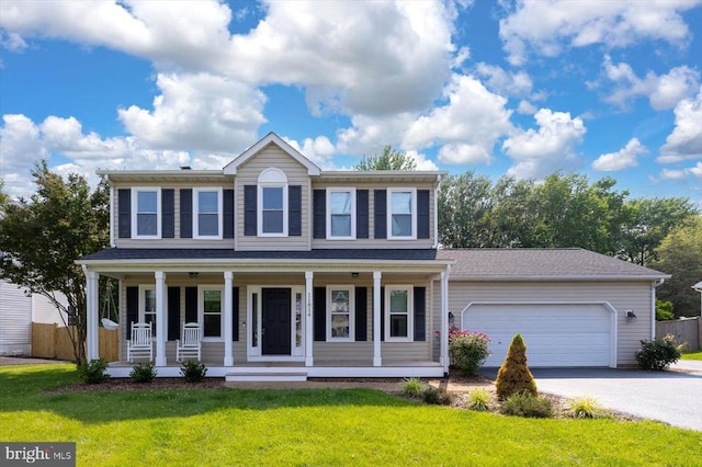11814 Arbor Glen Dr, Fredericksburg, VA 22407 - view of front of home with covered porch, concrete driveway, and an attached garage