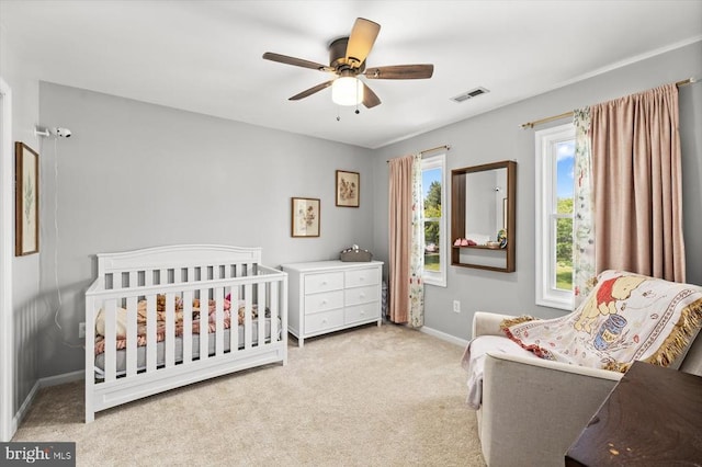11814 Arbor Glen Dr, Fredericksburg, VA 22407 - bedroom with carpet flooring, baseboards, and a ceiling fan