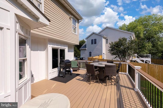 11814 Arbor Glen Dr, Fredericksburg, VA 22407 - deck featuring outdoor dining space