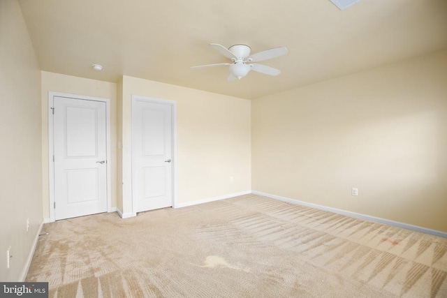 6056 Greenspring Rd, Fredericksburg, VA 22407 - unfurnished bedroom with carpet, baseboards, and a ceiling fan