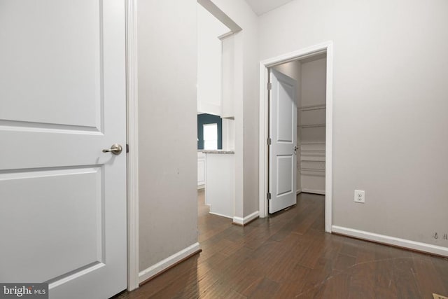 6056 Greenspring Rd, Fredericksburg, VA 22407 - corridor featuring baseboards and dark wood-style flooring
