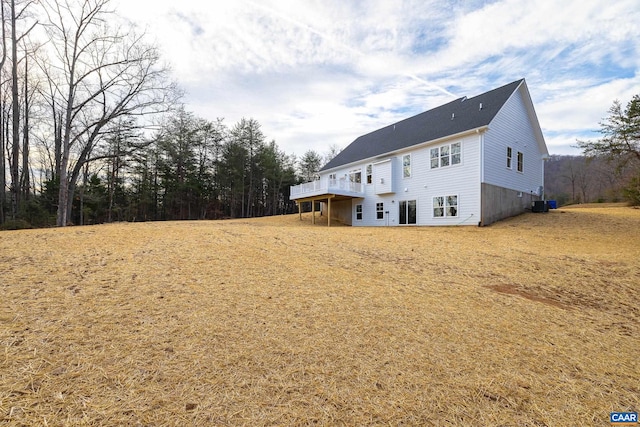 212 Bartholomew Pl, Stanardsville, VA 22973 - back of property with a wooden deck