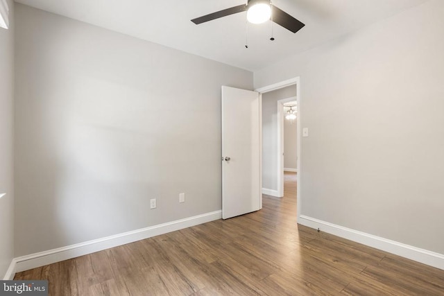11248 Saint Pauls Rd, Remington, VA 22734 - empty room featuring a ceiling fan and wood finished floors
