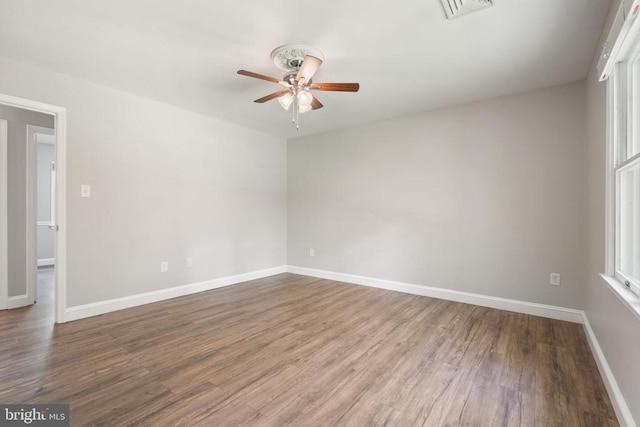 11248 Saint Pauls Rd, Remington, VA 22734 - empty room with ceiling fan and wood finished floors