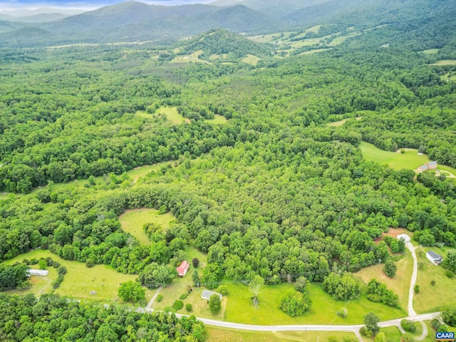 687 Gidsville Rd, Amherst, VA 24521 - aerial view of a heavily wooded area and mountains